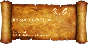 Kokas Ofélia névjegykártya